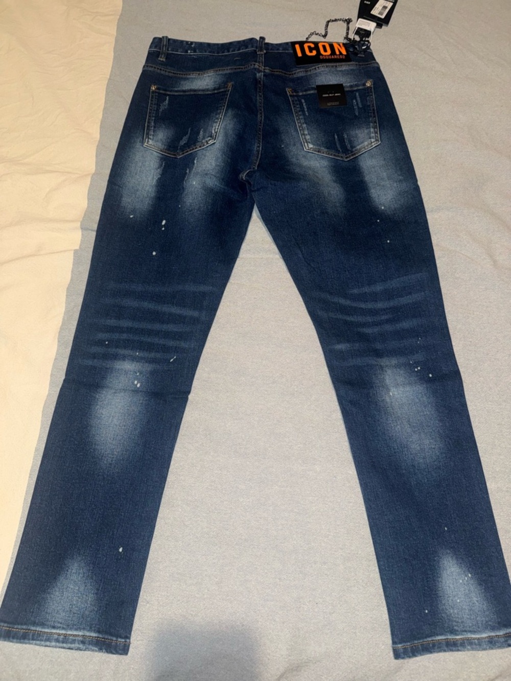 DSQUARED2 Blue Denim Jeans with Red Logo Tab - Picture 5 of 8